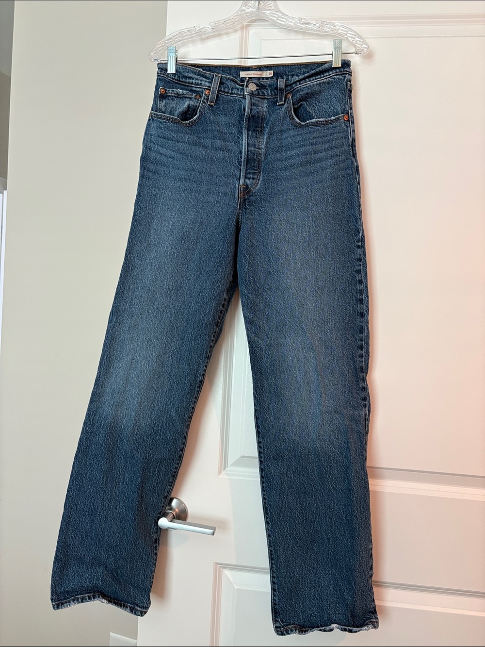 Levi's Women's Straight-Leg Jeans in Dark Blue Wash
